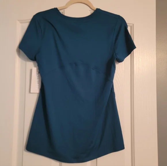 Athleta Teal Short Sleeve Crewneck Tee - Picture 2 of 6